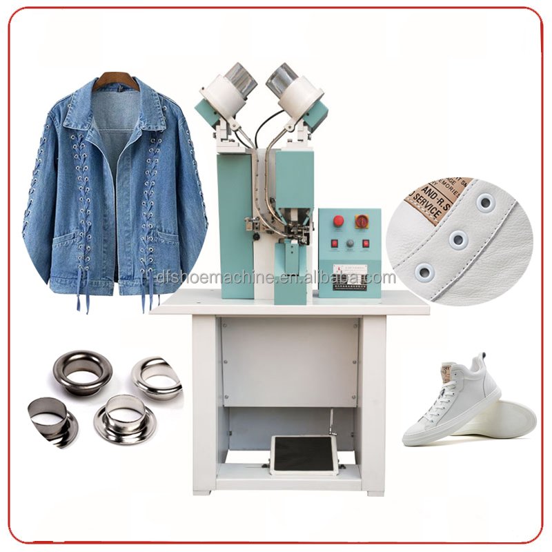 Rubber PVC EVA Footwear Sneaker Sports Shoe Leather Upper Punching Eyelet Riveting Machine